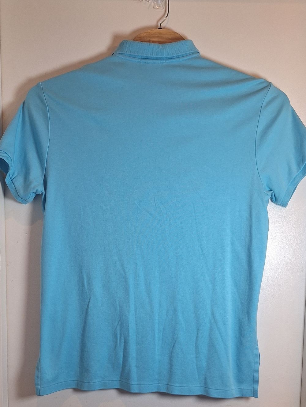 Polo Ralph‎ Lauren Mens Custom Fit Short Sleeve Polo Shirt Teal Blue XL Cotton - Picture 3 of 6